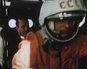 Yuri Garagin Vostok bir füzesine giriş yaparken